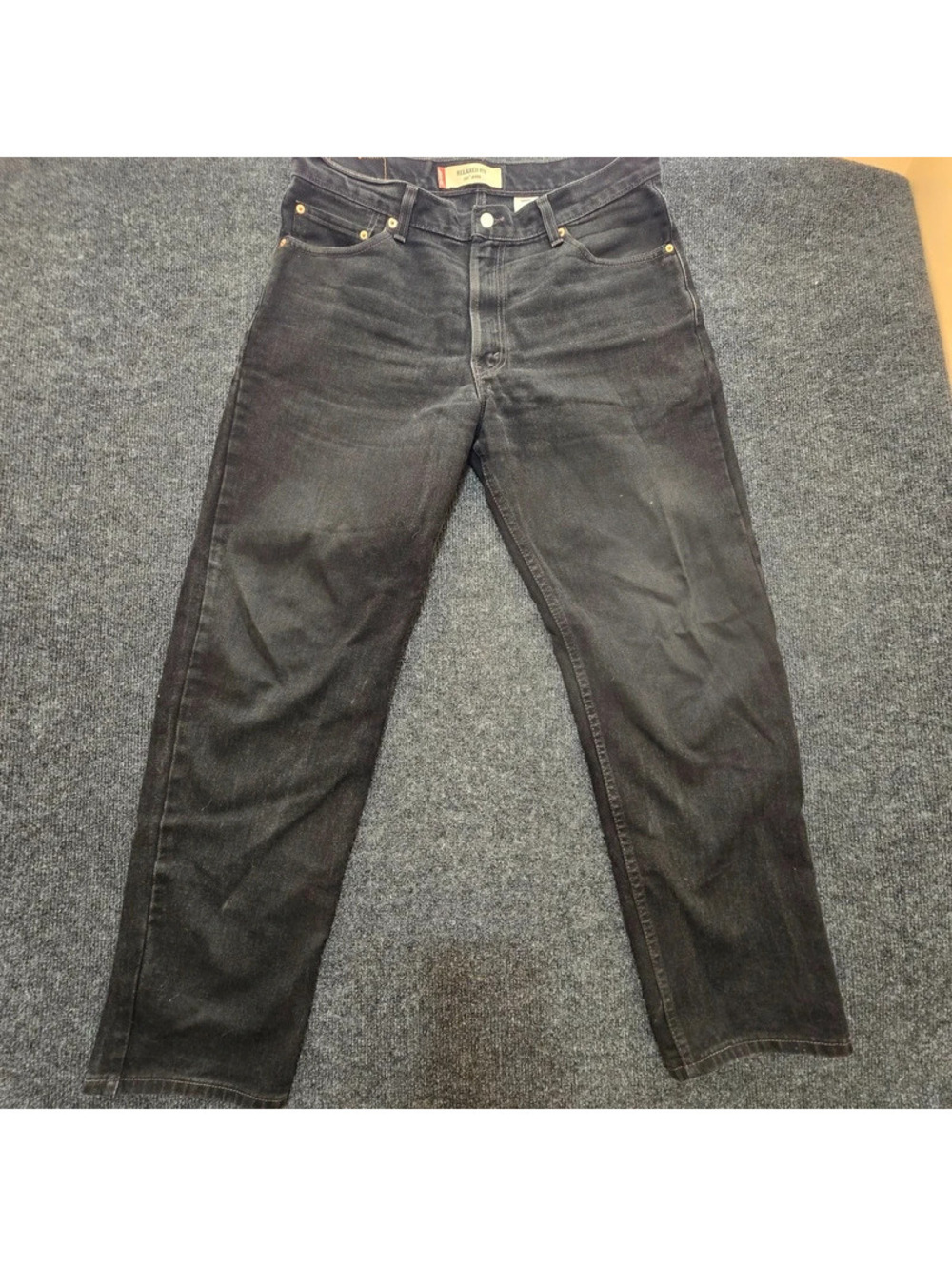Vintage Levis 550 Black Relaxed Fit Jeans Made in USA 2003 Faded Grunge 36x32